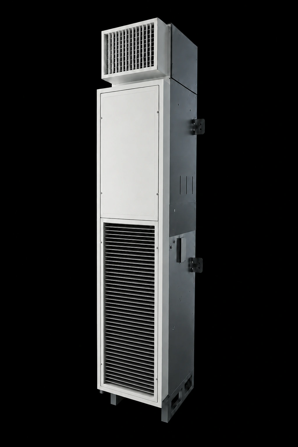 Product visualization of the PMAC vertical unit with upper outlet and lower intake grilles